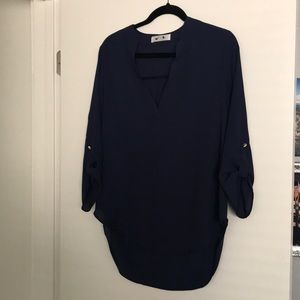 Navy 3/4 sleeve blouse